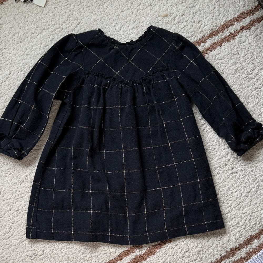Zara Black Checkered Dress